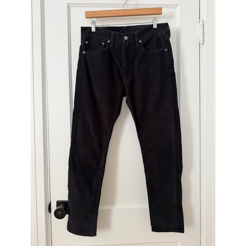 Levis 512 Slim Taper Corduroy Pants Black W31 L30 Women Trousers Classic Cowgirl